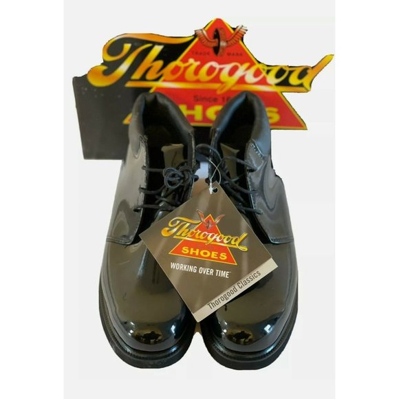Thorogood Men's Poromeric Academy Chukka Boots Black Extra Wide Width - Picture 2 of 7